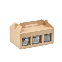 مجموعة (6) علبة كرتونية لعلب البلاستيك بنافذة من ج...