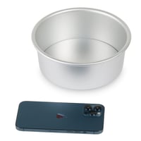 صينية الكيك والحلويات بشكل دائري فضي