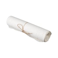 مجموعة (50) ورق دانتيل أبيض بشكل مستطيل - 36.5 × 2...