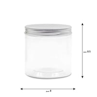 مجموعة (12) علبة بلاستيك بغطاء فضي | 350مل