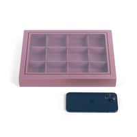 علبة شوكلاتة كبيرة فاخرة بنافذة شفافة(12) قسم- (6)...