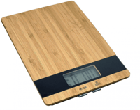 ميزان الكتروني بسطح خشبي وأسود