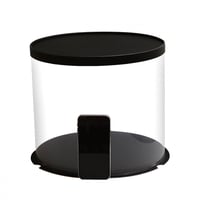 علبة دائرية شفافة للهدايا والكيك المرتفع بغطاء وقا...