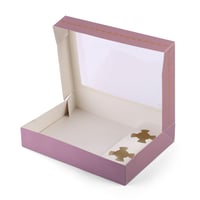 علبة شوكلاتة كبيرة فاخرة بنافذة شفافة - (12) حبة