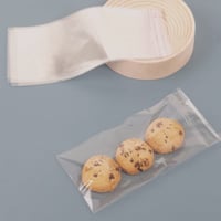 مجموعة(100)كيس بلاستيك شفاف طولي بلاصق