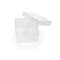 علب اكريلك مربعة مع غطاء - (6) حبات