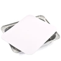 مجموعة ( 5 ) وعاء المنيوم مستطيل + غطاء 1850 ملل