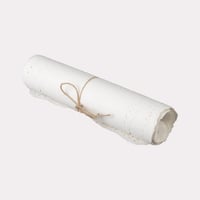 مجموعة (50) ورق دانتيل أبيض بشكل مستطيل - 36.5 × 2...