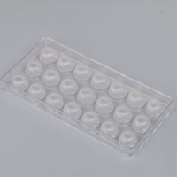 قالب اكريليك للشوكلاته بشكل دائري مموج - 21 قالب