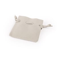 مجموعة (12) كيس قماش مخمل بلون رمادي مع حبل للربط