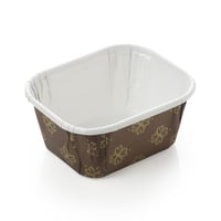 قوالب كب كيك مربع بني بالزخارف - (6) |7.5*4.5*3 سم