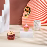 تغريسة للكيك والهدايا رقم (9) لون ذهبي |20 سم