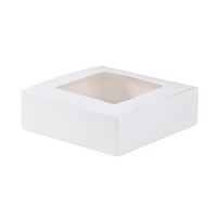 مجموعة (10) علب كيك بنافذه - وسط