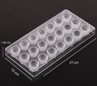 قالب اكريليك للشوكلاته دائري بشكل مموج منقوش - 21...