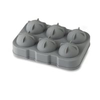 قالب سليكون لصنع كرات الثلج 6 كرات - رصاصي