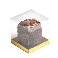 مجموعة (12) علبة بلاستيكية بقاعدة ذهبية وفضية - 7*...