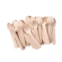 مجموعة (50) ملاعق خشبيه - 9.5سم