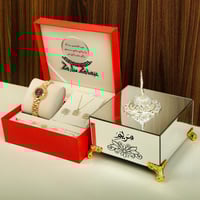 طقم ساعة نسائية مميزة مع إكسسوارات