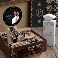 طقم ساعة رجالية مع واكسسوارت