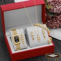 طقم ساعة نسائية مميزة مع إكسسوارات موديل M-127