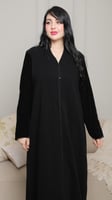 عباية تيجان كتف مخمل لول بتصميم راقٍ ولمسة شتوية ف...