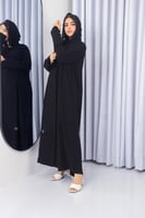 عباية كريب ملكي قلاب كم وخلف زرار – عملية وأنيقة