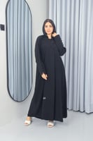 عباية كريب ملكي قلاب كم وخلف زرار – عملية وأنيقة