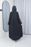 عباية كريب ملكي قلاب كم وخلف زرار – عملية وأنيقة