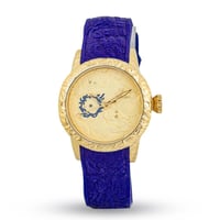 1 ربل ازرق  اطار ذهبي