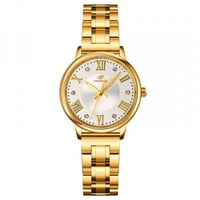 Gold enamel white