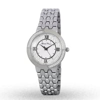 1 silver with black clock hands