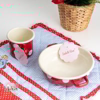 0888 كوب ريترو معدني منقط من إزابيل روز