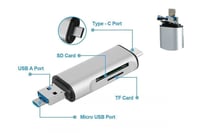 قارء ذاكرة الجوال بـ 3 مداخل USB-C Card Reader