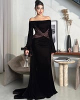 فستان سهره مخمل كوري