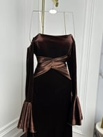 فستان سهره مخمل كوري