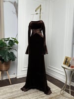 فستان سهره مخمل كوري