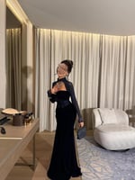 فستان سهرة أنيق كحلي