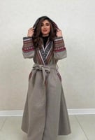 فروه جوخ نسائي مطرزه بسدو انيق معا قبعه