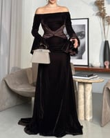 فستان سهره مخمل كوري