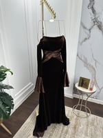 فستان سهره مخمل كوري