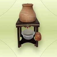 زير مديني (4لتر)صغير الحجم ،بقاعدة خشب