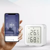 جهاز ذكي لاستشعار درجة الحرارة والرطوبة يعمل بالوا...