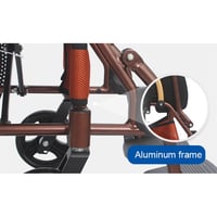 كرسي متحرك الومنيوم خفيف الوزن كفرات كبيرة