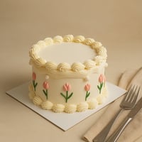 كيكة ورد التوليب