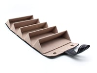 حافظة نظارات جلدية خماسية أسود