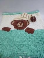 مفرش طفل بخيوط هابي بيبي