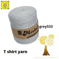 تي شيرت يالالوان الرمادي خيوط لكليم