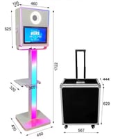 جهاز فوتوبوث بشاشة لمس بحجم 15.6 بوصة مع ستاند للط...