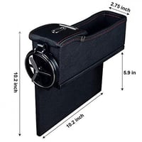 منظم تخزين اسود جانب مقاعد السيارة قطعتين