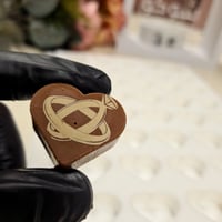 قالب كرلك مع القاعده بعمق 12مل شكل قلب .